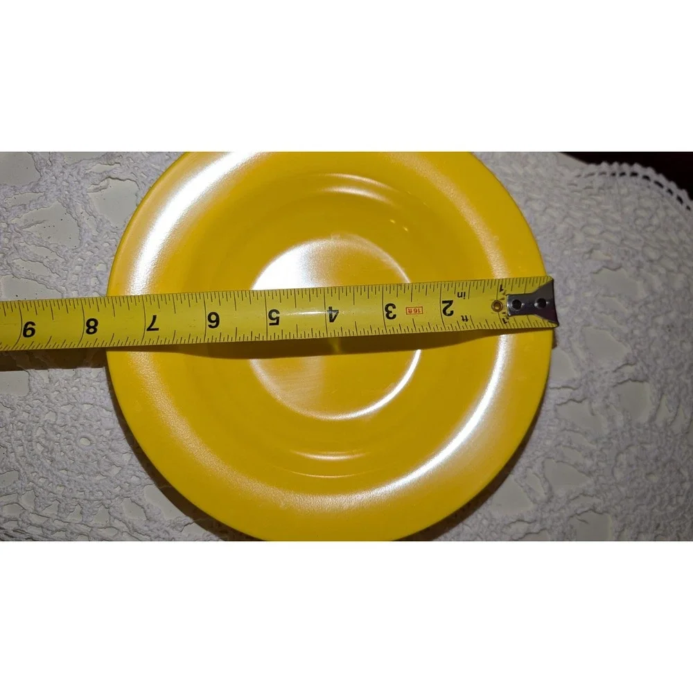Yellow Melamine Vintage Elan Dinnerware Set 18 Pc MCM plates bowls excellent lot